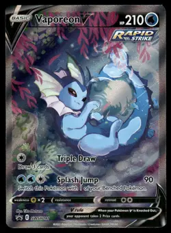 Pokemon Cards Vaporeon V SWSH181 SWSH Black Star Promo NM - Image 1