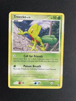 Treecko 79/100 Diamond Pearl Stormfront Pokemon Card - PLAYED - Image 1