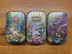 New sealed - 3 x Pokemon Prismatic Evolutions Mini Tins - 6 packs total - Image 1