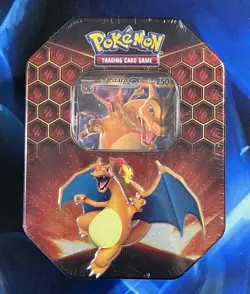Pokemon TCG Hidden Fates Charizard-GX Tin Box Sealed Booster Promo English 2019 - Image 1