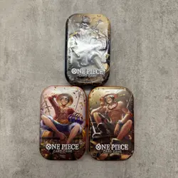 One Piece TCG Tin Pack Set TS-02 Full Art Set Of 3 Mini Tins TS02 OP-13 - Image 2