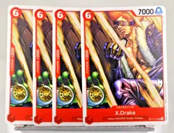 OP11-017 X.Drake (UC) A Fist of Divine Speed One Piece CCG x4 Playset - Image 1