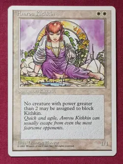 Magic The Gathering 4TH EDITION AMROU KITHKIN white card MTG - Image 1