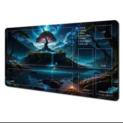 MTG Table Playmat TCG CCG Mouse Pad Trading Card Game Mat With Zones - Image 1