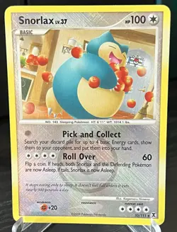 Snorlax (League Promo) 033/111 League & Championship Card-Reverse Holo (2009)-NM - Image 1