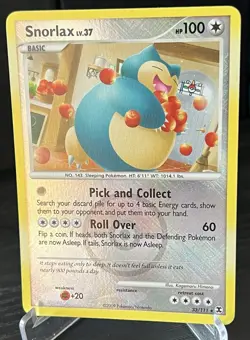 Snorlax (League Promo) 033/111 League & Championship Card-Reverse Holo (2009)-NM - Image 2