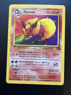 Flareon 19/64 Jungle Unlimited 1999 Pokemon Card Rare NM - Image 1