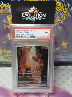Pokemon TCG Charmander 168/165 151 IR Illustration Rare 2023 English PSA 9 Mint - Image 1
