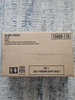 2021 McDonald's Pokemon TCG 25th Anniversary Toy 1 Happy Meal Case (150 Packs) - Image 1