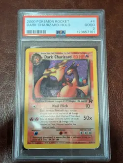 2000 POKEMON ROCKET #4 DARK CHARIZARD-HOLO PSA 2 - Image 1