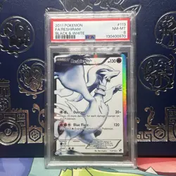 Pokemon 2011 Black & White Reshiram #113/114 Full Art PSA 8 - Image 1