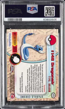 2000 TOPPS CHROME POKEMON T.V. SPARKLE #148 DRAGONAIR PSA 10 - Image 2