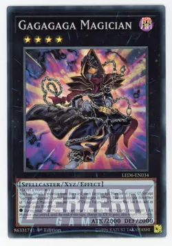 Yugioh Gagagaga Magician LED6-EN034 Super Rare 1st Edition NM/LP - Image 1