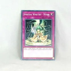 Yugioh Spirit Charmers 1st Edition SDCH-EN033 Spiritual Wind Art Miyabi Trap - Image 1