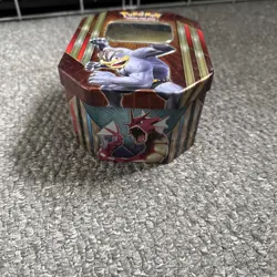 Pokemon TCG Empty Tin - Machamp EX Tin 2016 Triple Power Tin with lots of cards - Image 2