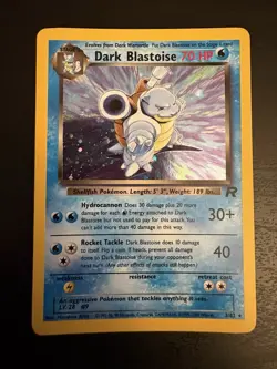 Dark Blastoise Holo Rare Card 3/82 CLEAN LP+ Pokemon TCG - Image 1
