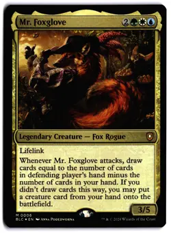 Mr. Foxglove FOIL NM BLC Commander: Bloomburrow MTG - Image 1