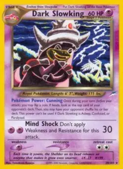 1x Dark Slowking - 20/105 - Rare - Unlimited Edition Lightly Played Pokemon G2 - - Image 1