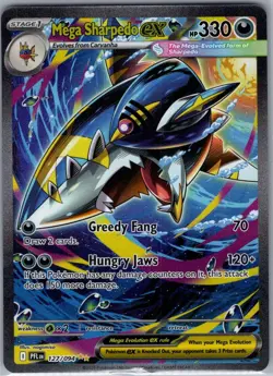 Mega Sharpedo ex 127/094 ME02: Phantasmal Flames - Pokemon Card - NM - Image 1