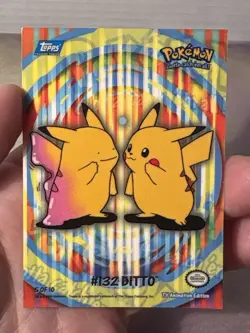 DITTO Pokemon Card TCG Topps Tv Animation Edition #132 5 of 10 Puzzle Card - Image 1