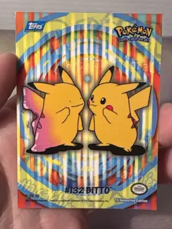 DITTO Pokemon Card TCG Topps Tv Animation Edition #132 5 of 10 Puzzle Card - Image 2