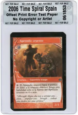 MTG Spanish 2006 Time Spiral Guerrero trasgo Factory Test Print ERROR - Image 1