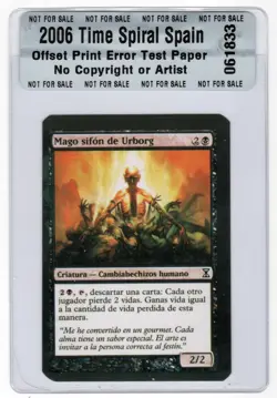 MTG Spanish 2006 Time Spiral Mago sifon de Urborg Factory Test Print ERROR - Image 1