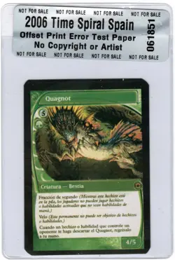 MTG Spanish 2006 Future Sight Quagnot Factory Test Print ERROR - Image 1