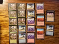 MTG: Vintage ‘96 Mirage 20 Lands / Mana Mixed - Forest, Island, Mountain, Plain - Image 1