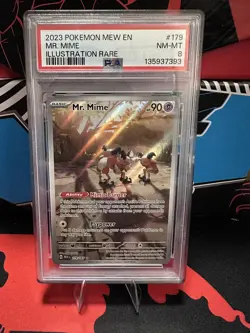 2023 Pokemon SV 151 MEW EN Mr. Mime #179/165 PSA 8 - Image 1