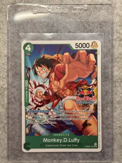 SEALED One Piece TCG Red Bull Double Don Set + Monkey D. Luffy Promo + Sticker - Image 2
