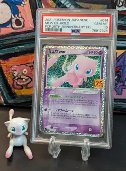 PSA 10 ✨ POKEMON 🧬 JPN PROMO CARD PACK 25TH ANNIVERSARY ED #014 MEW EX HOLO 🧬 - Image 1