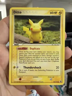 Ditto (Pikachu) 63/113 - EX Delta Species Pokemon Card TCG LP With Indent - Image 1