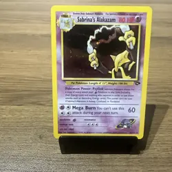 Sabrina's Alakazam 16/132 Gym Challenge Holo Rare Pokemon Card HP - Image 1