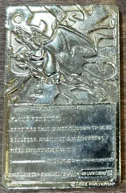 1999 NINTENDO CHARIZARD LIMITED EDITION 23K GOLD PLATED TRADING CARD Collectors - Image 2