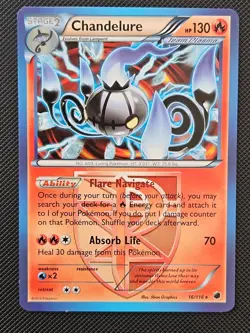 CHANDELURE 16/116 HOLO R PLASMA FREEZE POKEMON NM/M 2013 - Image 1