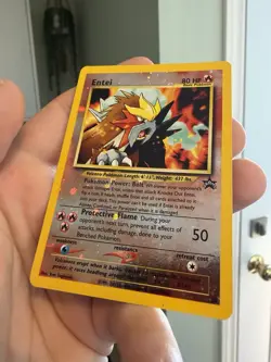 Entei 34 WOTC Reverse Holo Black Star Promo - Pokemon TCG - LP With Indent - Image 5