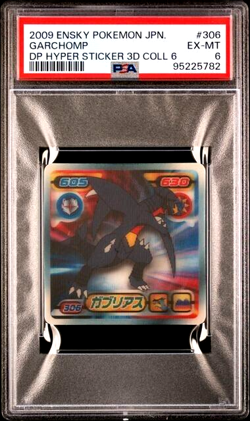 READ PSA 6 2009 ENSKY POKEMON DIAMOND PEARL HYPER STICKER 3D COLL 306 GARCHOMP - Image 1
