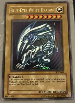 Yu-Gi-Oh Blue-Eyes White Dragon Holo Ultra Rare Starter Deck Kaiba Unlimited - Image 1
