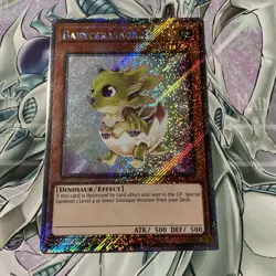 Yugioh! 1x Babycerasaurus RA04-EN131 Platinum Secret Rare 1st Ed M/NM - Image 1
