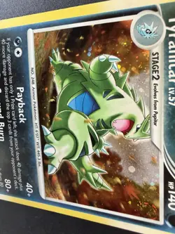 Pokemon TCG Tyranitar Mysterious Treasures Reverse Holo Rare Card 17/123 foil sw - Image 4