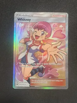 Pokemon Whitney Trainer 214/214 Sm-Lost Thunder Full Art Ultra Rare Holo - Image 1