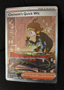 Clemont's Quick Wit, Pokemon Near Mint, Surging Sparks, SIR Rare, 243/191 - Image 4