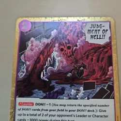 One Piece Judgment of Hell (OP02-089/258) OP02 Paramount War NM FOIL TCG CCG - Image 3