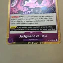 One Piece Judgment of Hell (OP02-089/258) OP02 Paramount War NM FOIL TCG CCG - Image 4