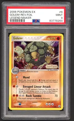 Pokemon Cards - PSA 9 Golem 6/92 - EX Legend Maker Reverse Holo - MINT - PSA9 - Image 1