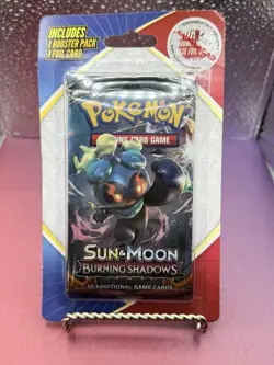 Pokemon Sun And Moon Burning Shadows SEALED Blister Pack (1) Booster pack 1 Card - Image 1
