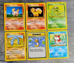 Vintage Pokemon Mixed Card Lot WOTC Base Jungle Rocket Fossil LP/NM - Image 2