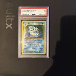 1999 Pokemon Base Set Blastoise Holo Unlimited Rare Card 2/102 WOTC PSA 5 ! - Image 3