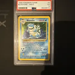 1999 Pokemon Base Set Blastoise Holo Unlimited Rare Card 2/102 WOTC PSA 5 ! - Image 4